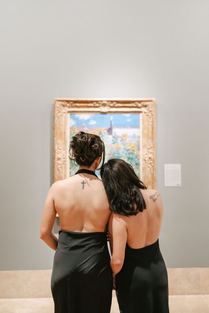 Pasadena engagement photos at Norton Simon Museum