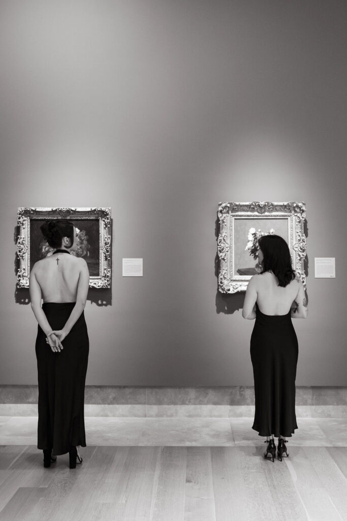 Pasadena engagement photos at Norton Simon Museum