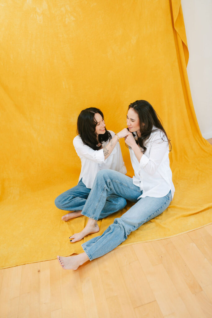 Studio engagement photos in Pasadena, California