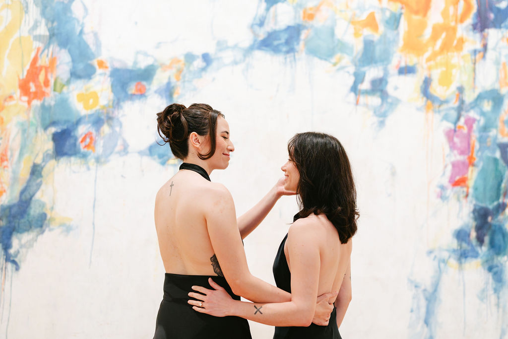 Pasadena engagement photos at Norton Simon Museum