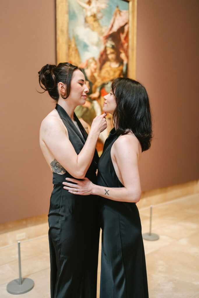 Pasadena engagement photos at Norton Simon Museum