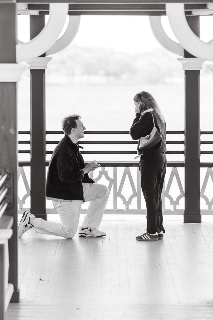 Surprise spring proposal near Minneapolis captured on film
