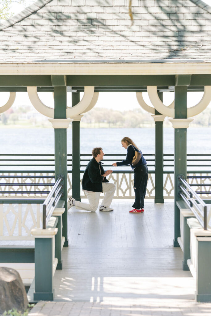 Minneapolis surprise proposal at Noerenberg Gardens
