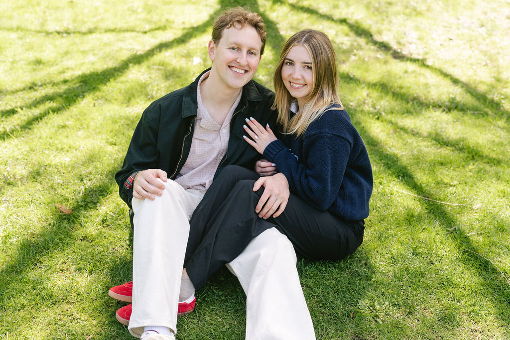 Minneapolis engagement photos in a park in the spring