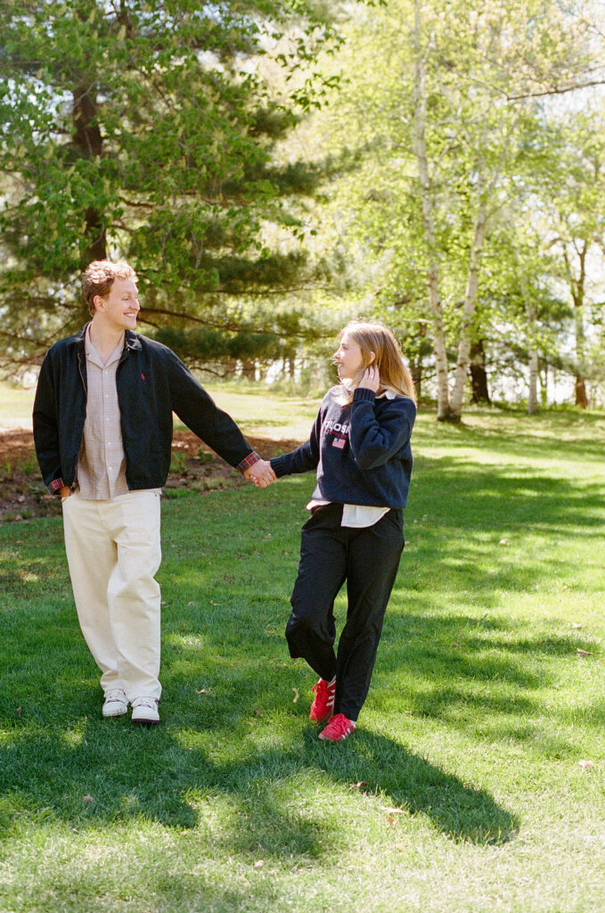 Minneapolis engagement photos in a park in the spring
