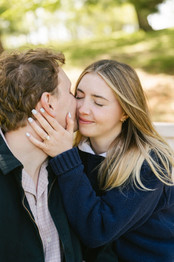 Minneapolis engagement photos in a park in the spring
