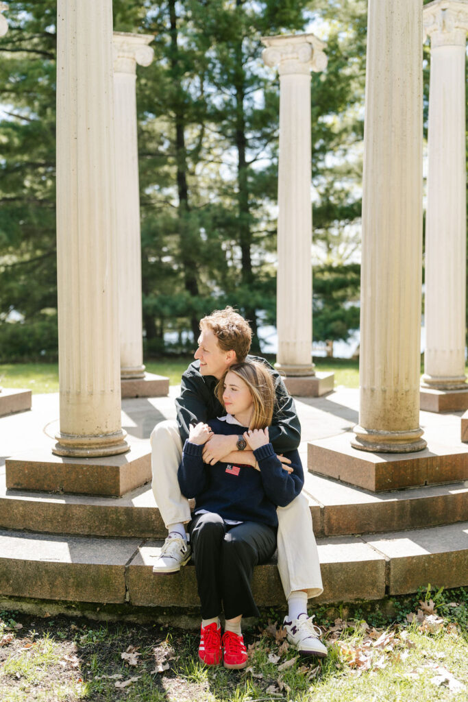 Minneapolis engagement photos in a park in the spring