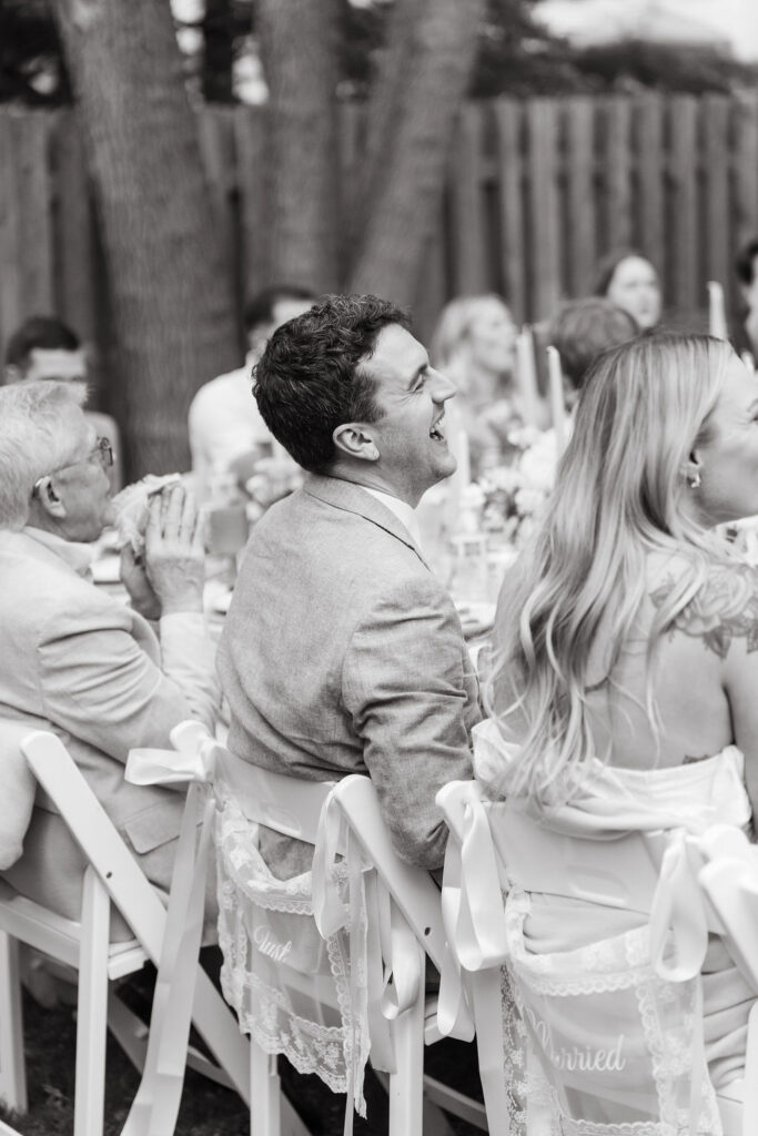 Documentary-style wedding photography during a private estate wedding reception