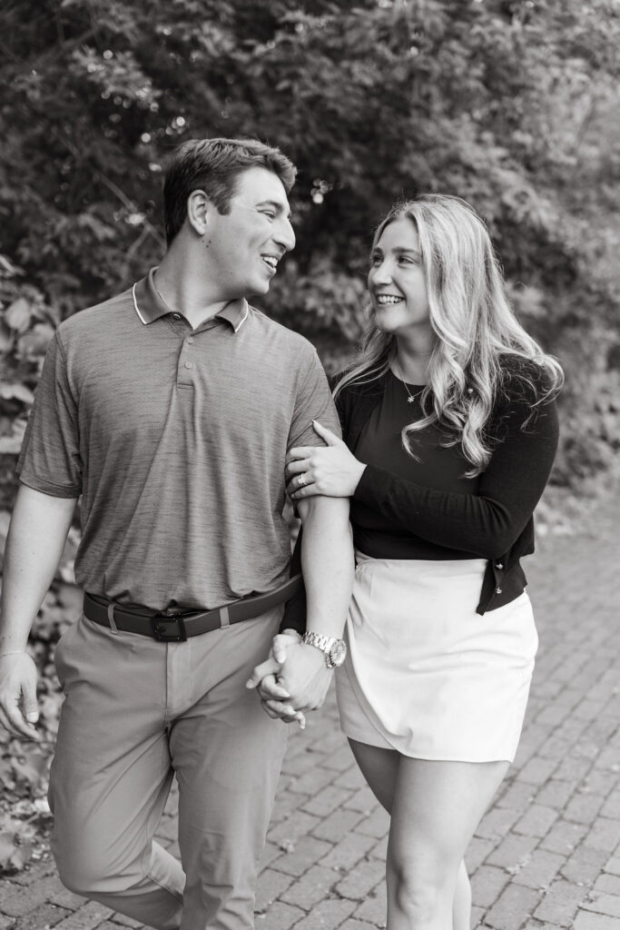 Downtown Minneapolis engagement photos after a surprise proposal
