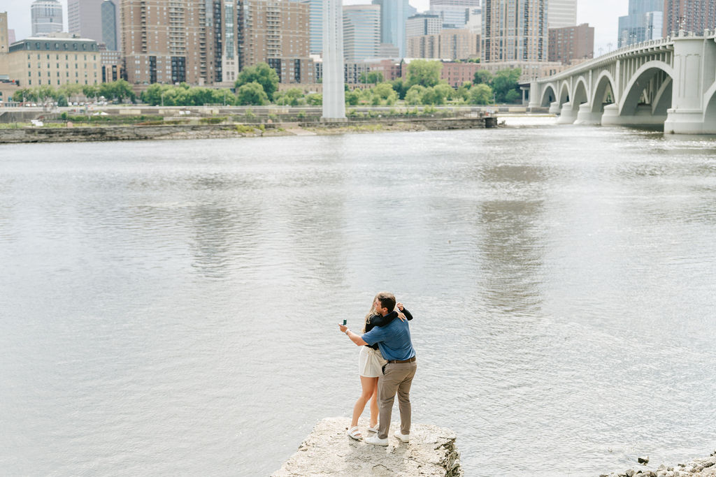 Surprise Proposal Photos at St. Anthony Main