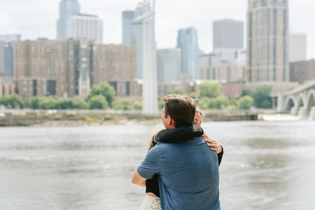 Surprise Proposal Photos at St. Anthony Main