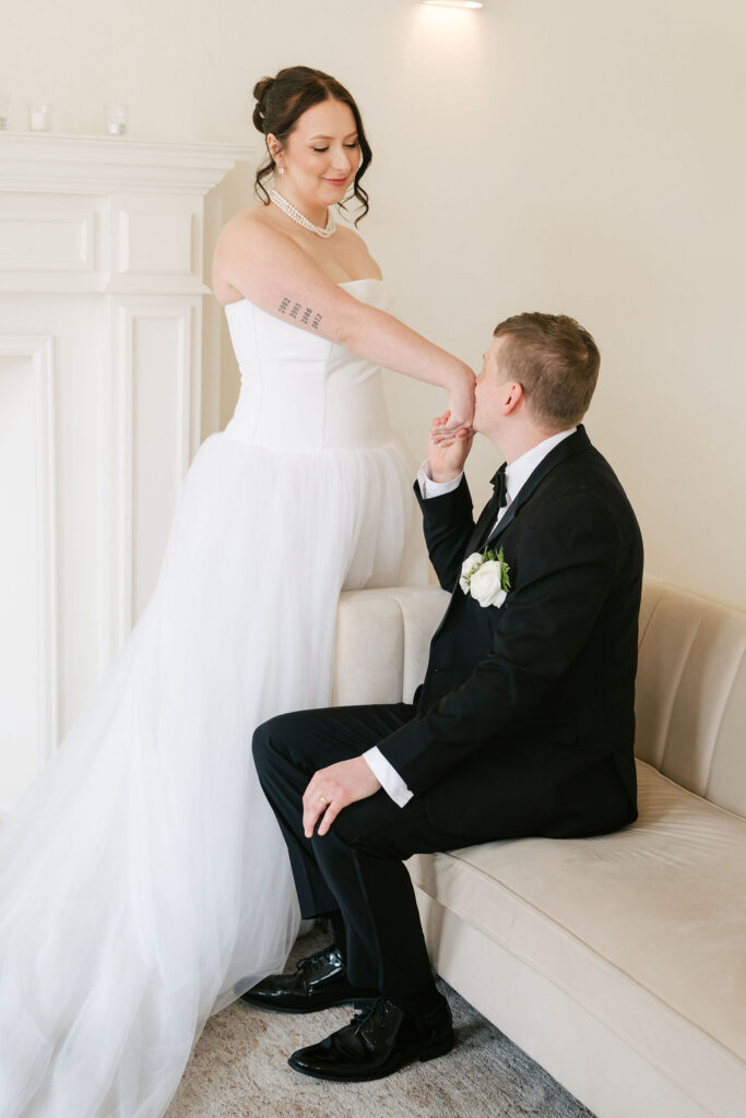 Bride and groom portraits in Synclair Events Venue